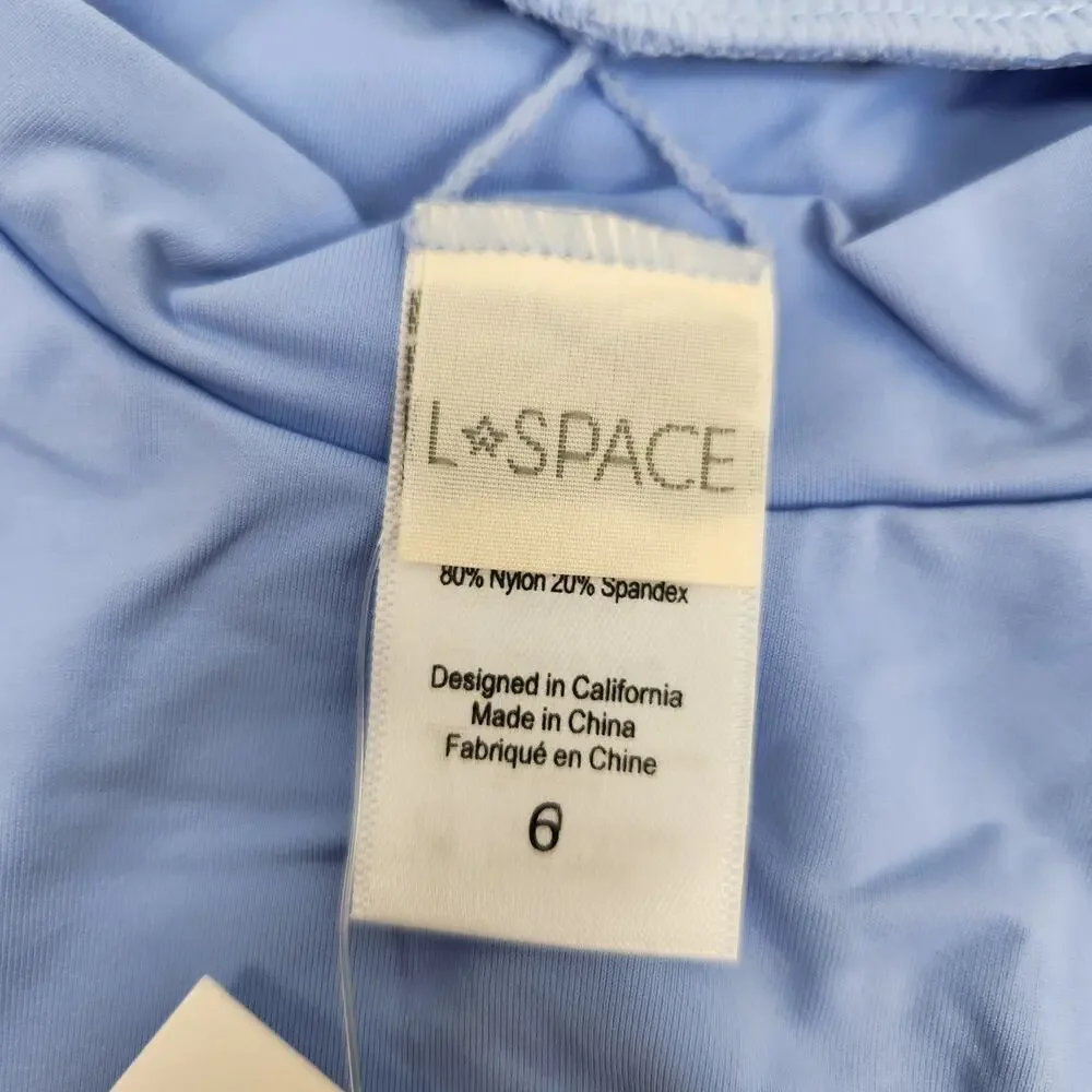 L*Space Sooki Rashguard Kids Size 6 Long Sleeve Purple/Blue NWT